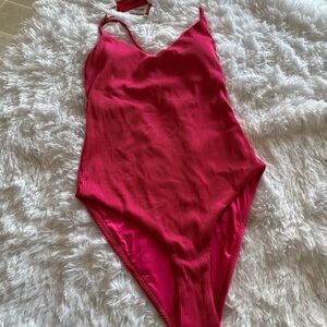 Hugo Boss Pink One-Piece Swimsuit